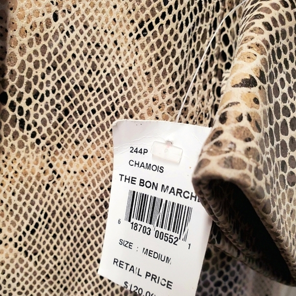 Adorable A.M.I. Snake Reptile Suede Leather Jacket RARE Size Medium - Picture 6 of 7